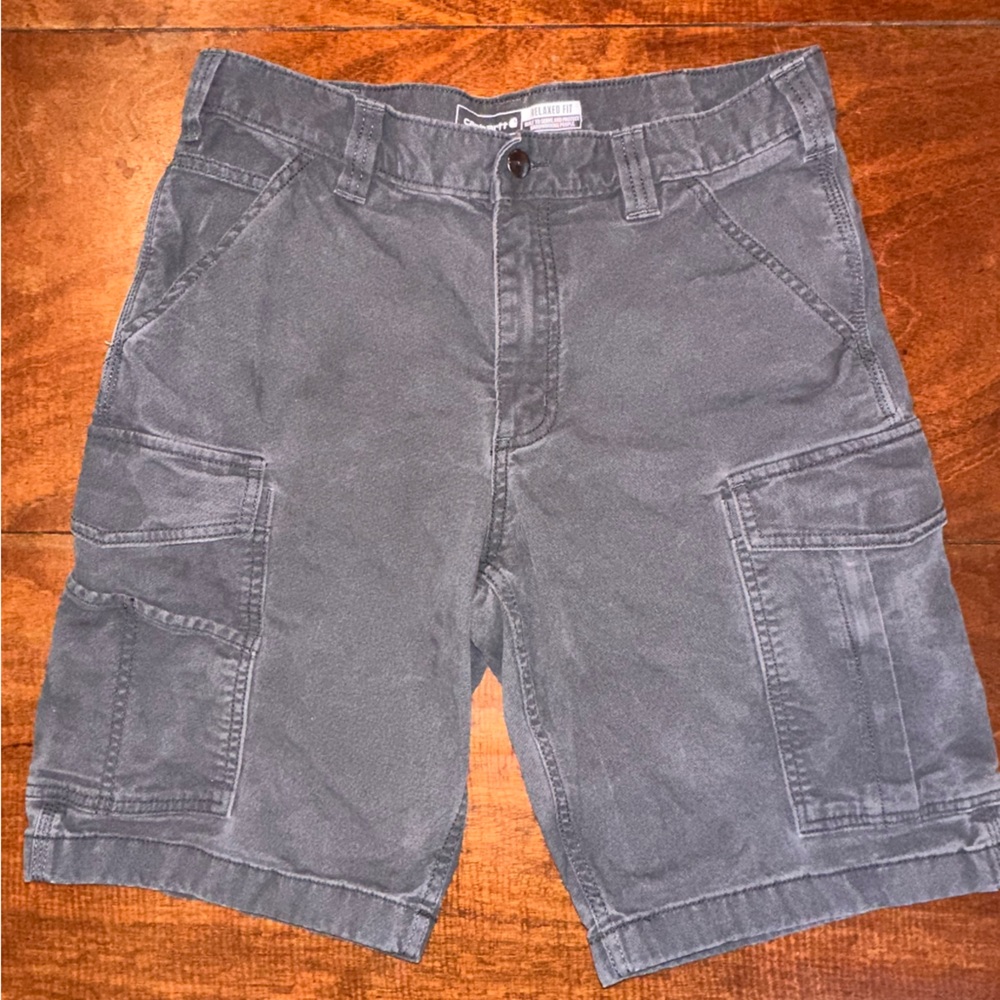 Carhartt Relaxed Fit Gray Work Shorts, Men’s Size 32, 9” Inseam, Cargo